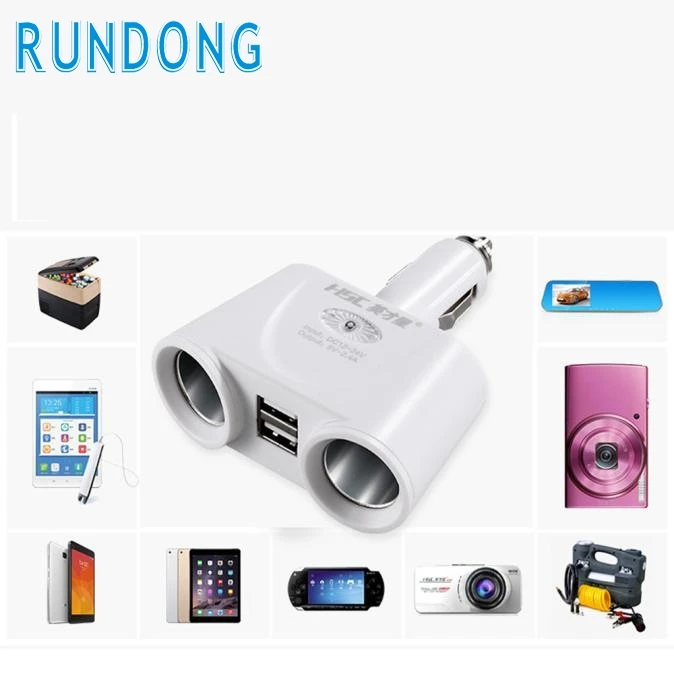 2017 tiptop новый двойной разъем 2 Way USB Порты и разъёмы автомобиля Зарядное устройство