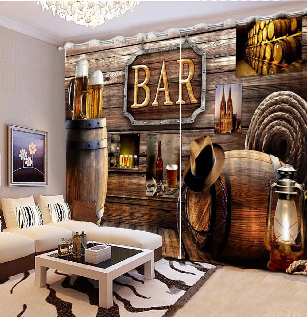 

High quality custom 3d curtain fabric Curtain Decoration 3D Brief tree Curtains For Bedroom Living room Polyester Room Curtain