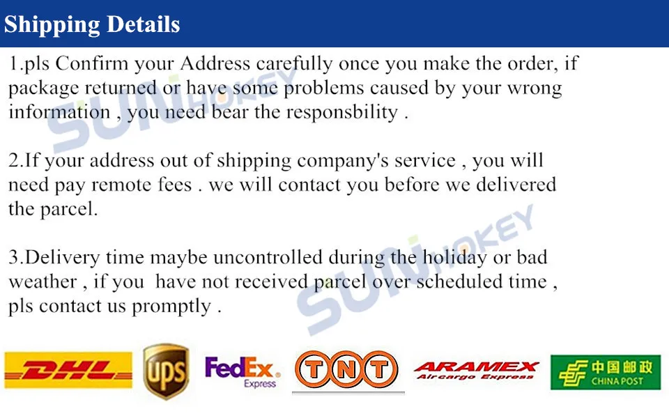 shipping details