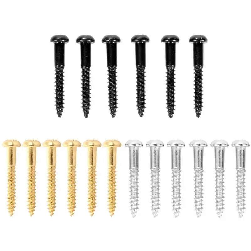 6pcs Electric Bass Guitar Bridge Saddles Tremolo System Tailpiece Mounting Fixed Screws Equipment Accessories | Спорт и развлечения