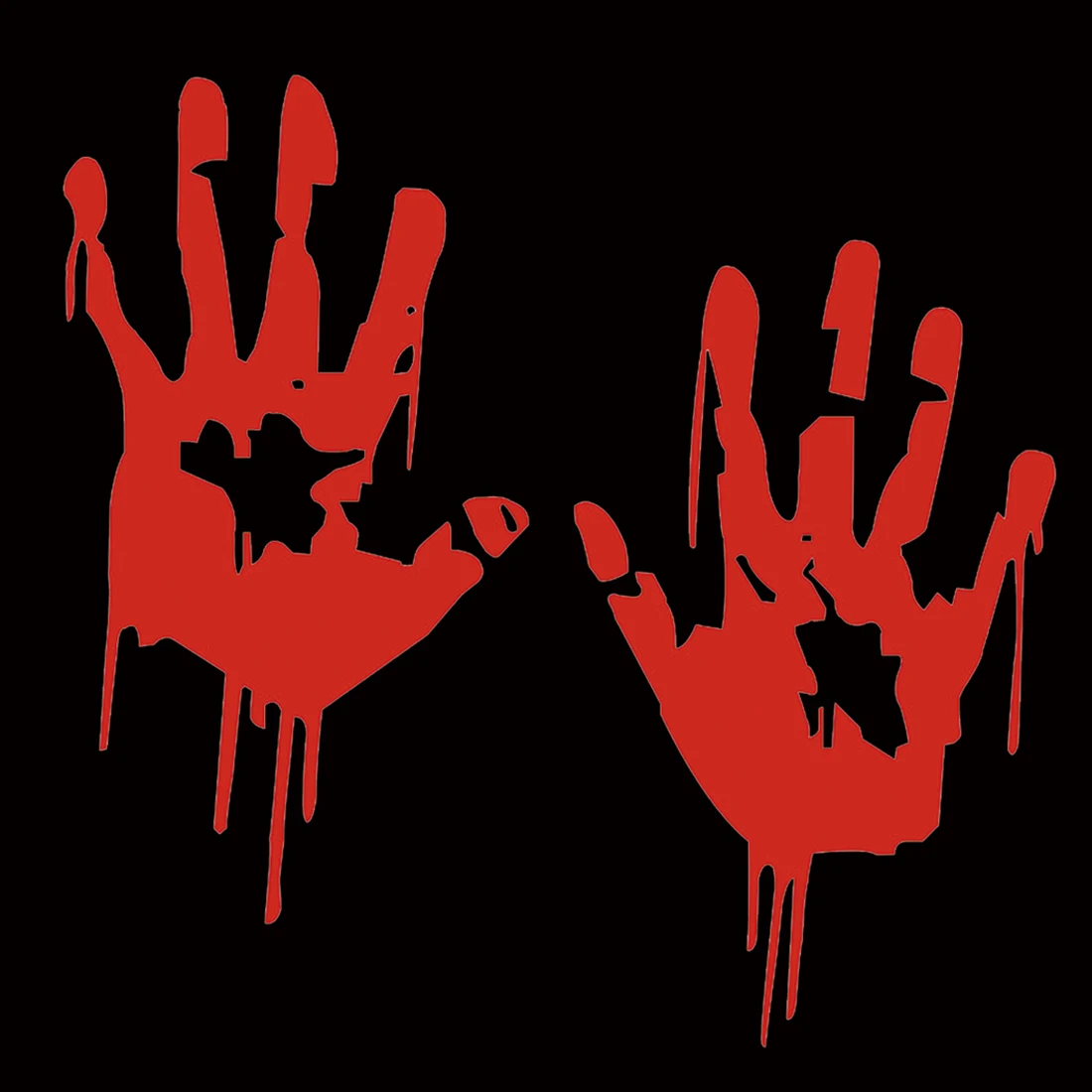 

Dewtreetali New Arrival Zombie Bloody Hands Print Fun Vinyl Car Sticker Motorcycle Window Decal Accessories Red