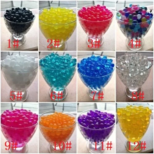 Colorful Soil Water Beads Pearl Ball Gel Jelly Crystal Wedding Home Party Decor 
