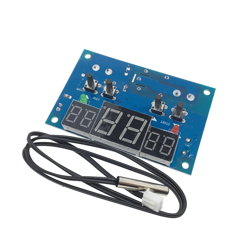 

W1401 DC 12V 10A Digital Display Thermostat Temperature Controller Intelligent Thermostat Regulator with NTC Sensor Relay 220V