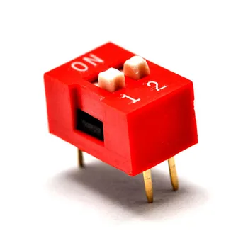 

2P DIP Switch DIP Switch 2 Position Toggle Switch 2.54MM Red (20PCS)