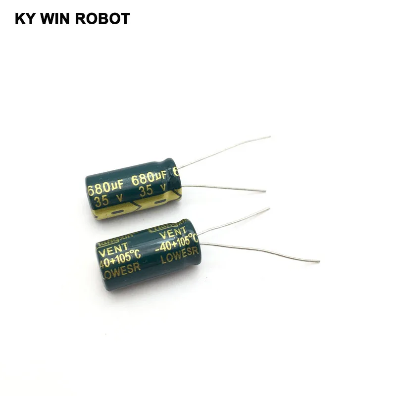 10 pcs Aluminum electrolytic capacitor 680 uF 35 V 10 * 20 mm frekuensi tinggi Radial Electrolytic kapasitor