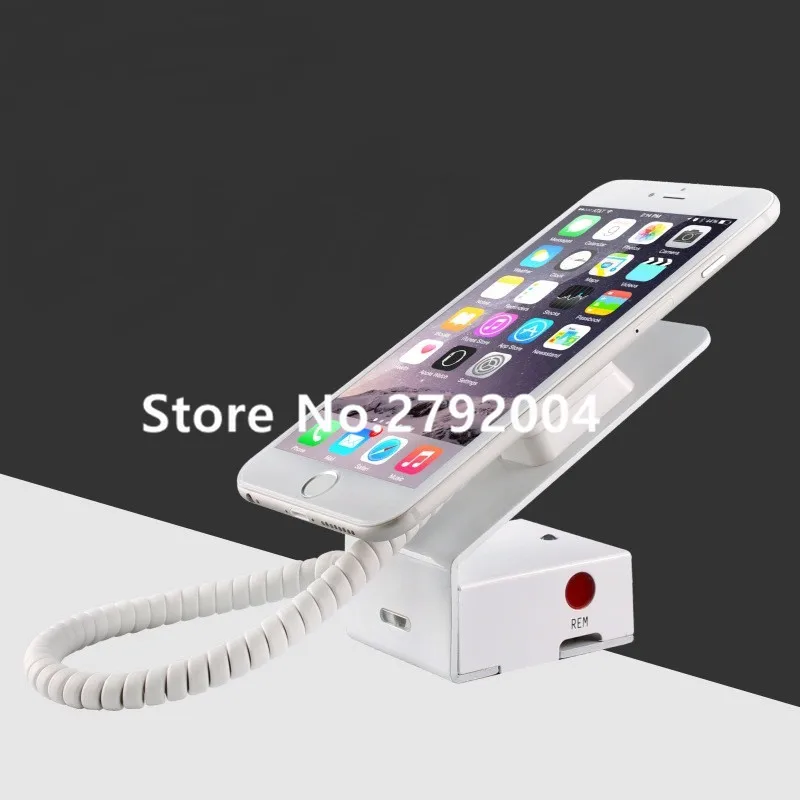 

L shape metal mobile phone security stand cellphone display alarm cellphone anti-theft lock burglar alarm for retail shop