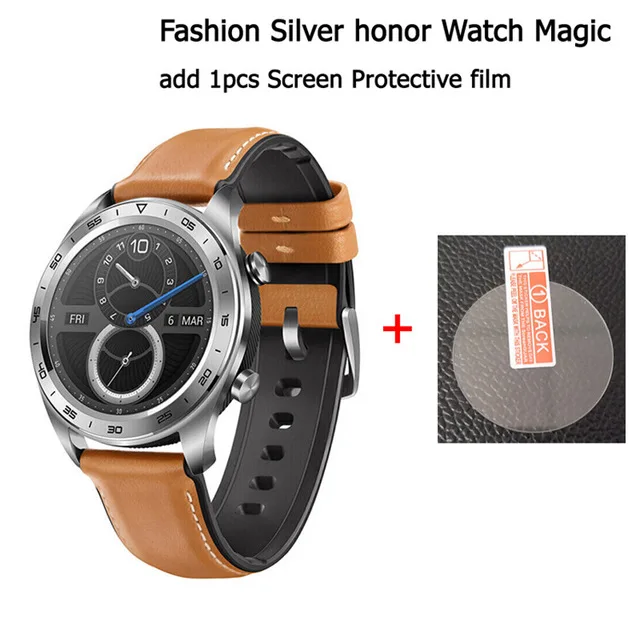 Смарт-часы huawei Honor Magic, спортивные, для сна, бега, велоспорта, плавания, горы, gps, 1,2 дюймов, AMOLED, цветной экран, 390*390, часы - Цвет: Silver n film