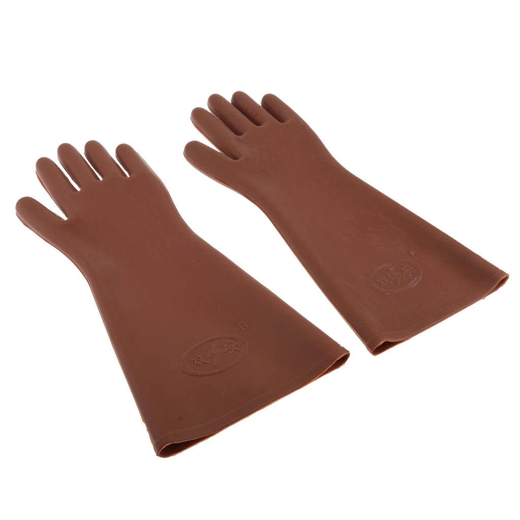 5KV Electrical Rubber Insulated Gloves Safety Work Gloves, 1 Pair, Free Size