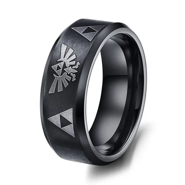 Hot Legend Of Zelda Ring Full Black Men S Anium Steel Hot Legend Of Zelda Ring Full Black Men S Anium Steel Wedding For Male Matte