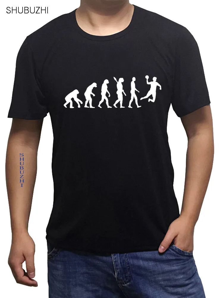 

men black tee-shirt new Evolution handball comic Tee Shirt Men Crazy Plus Size His And Hers T shirts cheap sale Tees sbz184