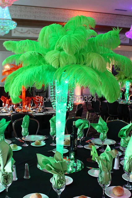 

Free Shipping Perfect 100 pcs/lot 18-20inch(45-50cm) lime green Ostrich Feathers plumes for Wedding Centerpieces wedding decor