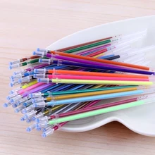 Канцелярия ручки для школы 24/48 Цвета ручка пополнения заправки Цвет блестящими заправки неоновый блеск Пастель Книги по искусству ручка Замена Офис Школьные принадлежности канстовары