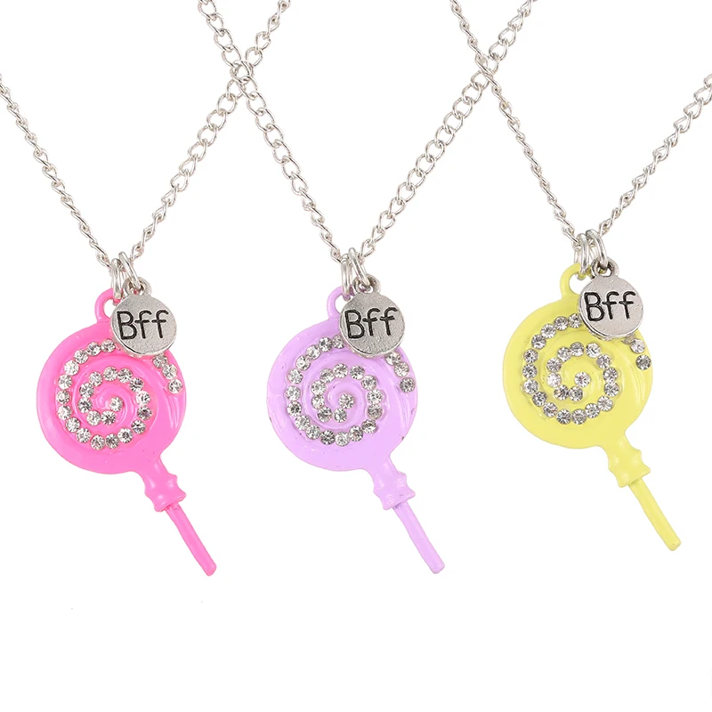 Set Of 3 Bff Neclace New Arrive Bff Colorful Lollipop Necklaces Fashion ...