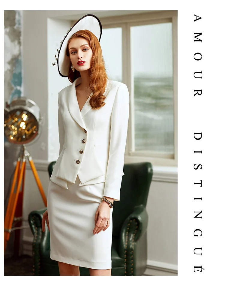 Женское платье, элегантная Офисная Женская однобортный Блейзер, облегающее роскошное деловое Деловое платье, 2 предмета, униформа