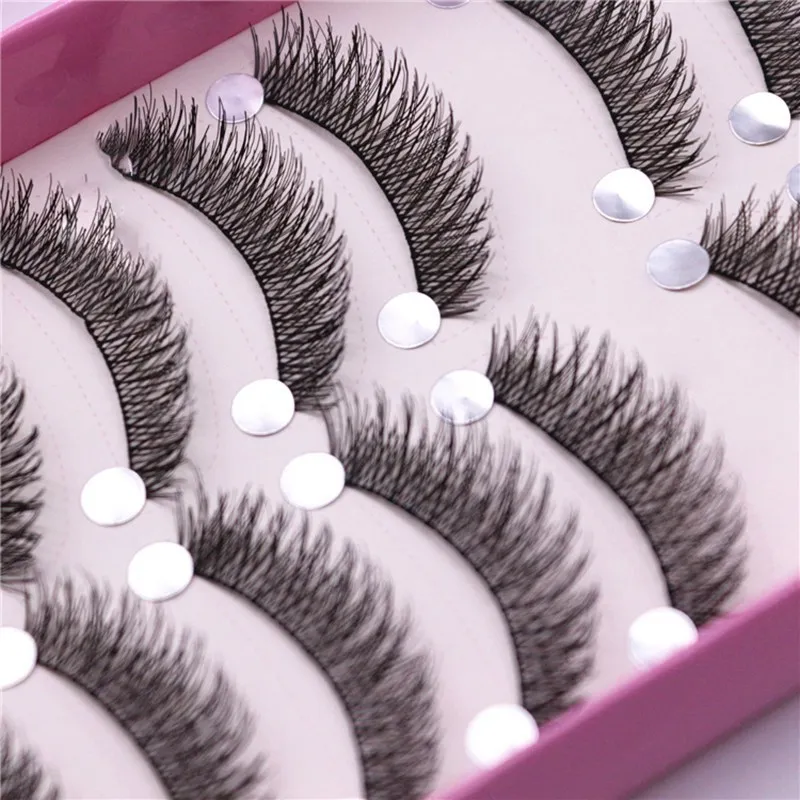 10 Pairs/Set Makeup 3D False Eyelashes Soft Long Cross Eye Lashes Natural 10 Pairs/Set Makeup 3D False Eyelashes Soft Long Cross Eye Lashes Natural