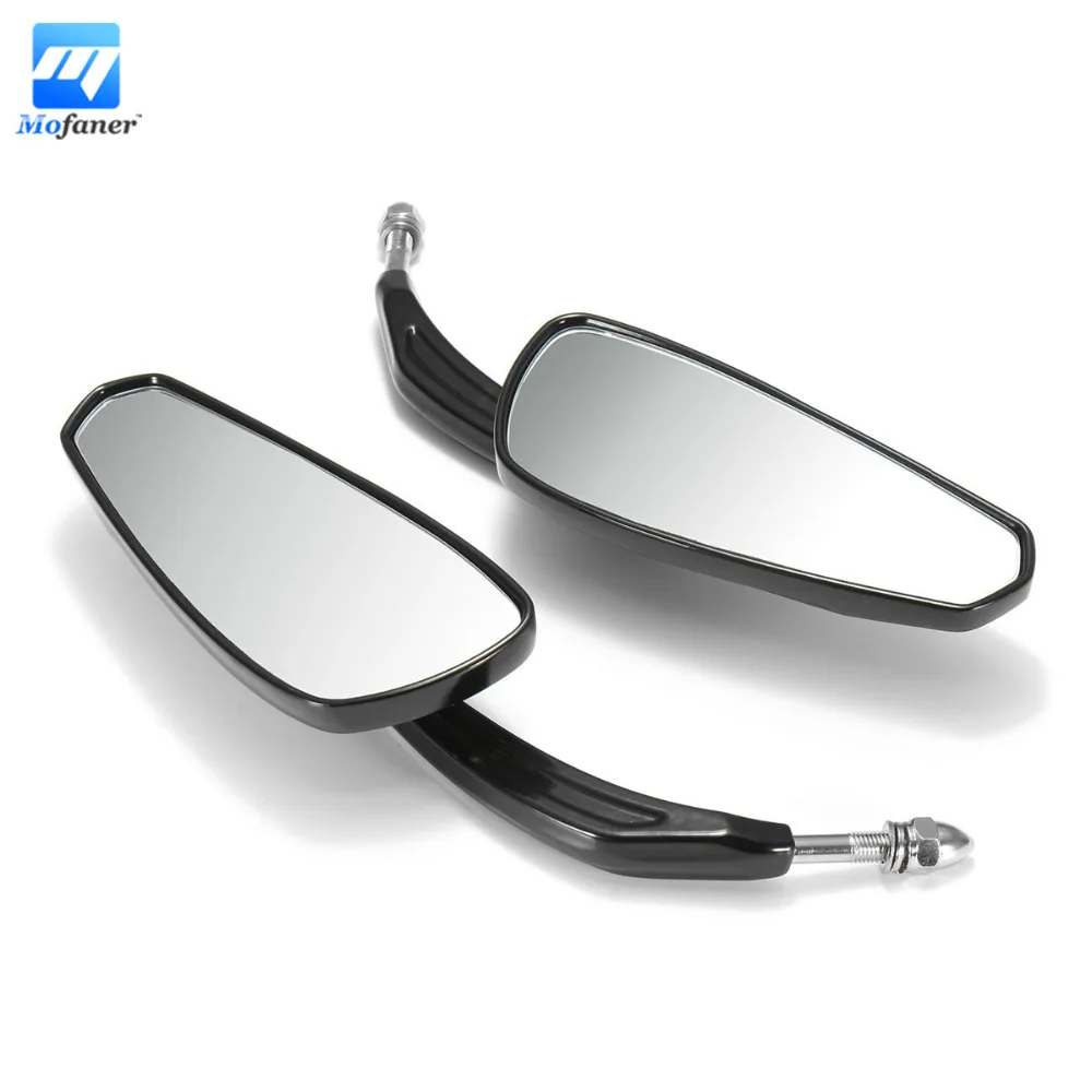 1 Pair Motorcycle Black Rear View Mirrors For Harley Sportster Softail