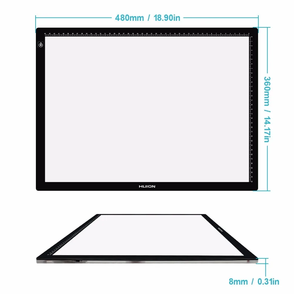 

Huion LA3 Ultra Bright USB Tracing Board Graphics Animation Tatoo Trackpad LED Light Box Large Work Area Multifunction Holder
