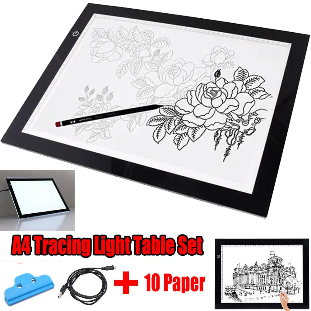 

A4 LED Ultra Slim Art Craft Drawing Tracing Light Box Pad Board Lightbox Display