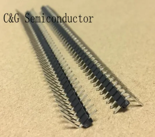 

10pcs 1x 40 Pin 2.54 mm Right Angle Single Row Pin Header 90 degrees