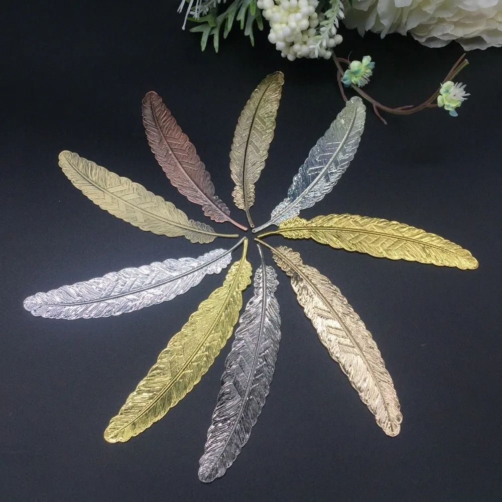 Creative Metal Silver Plated Feather Bookmark Chinese Style Vintage Page Marker School Supplies