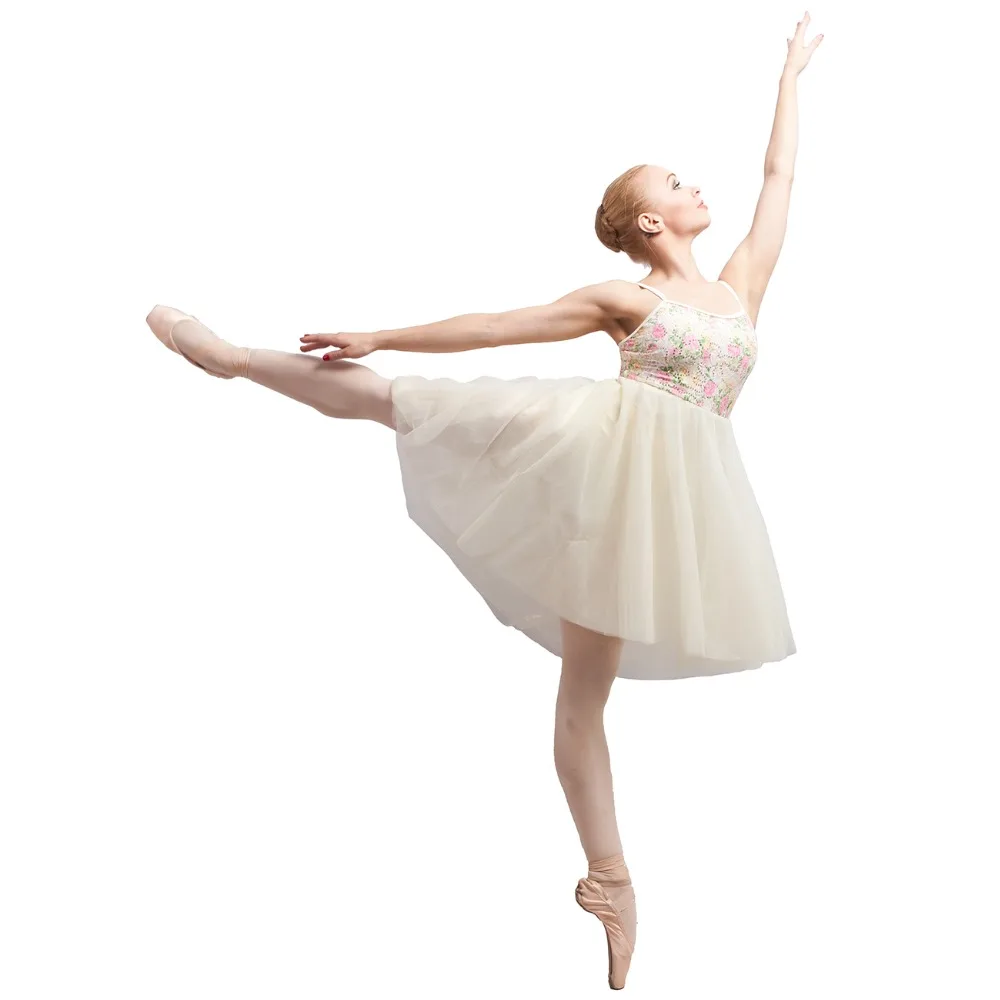 Women/Child Elegant Ivory Lyrical Sequins Lace Leotard Dress Girls