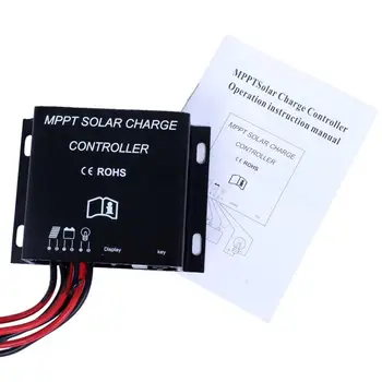

10A MPPT Solar Panel Battery Regulator Charge Controller 12V 24V Waterproof Timer + 1 Pair Y PV Cable Cable Connectors