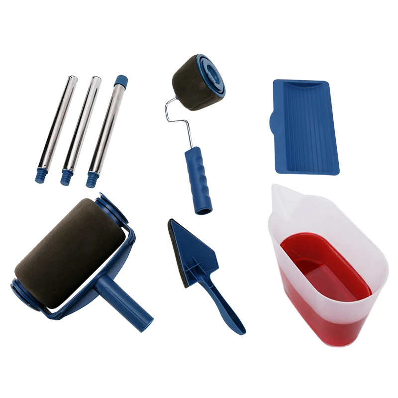 

Paint Roller Runner Pro Brush Tools Set Handle Wall Painting Tools Paint Brush Sets for wall decoration 8pcs/set
