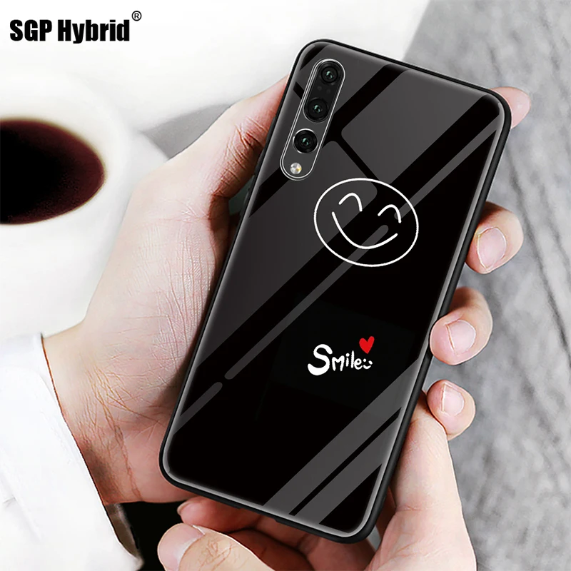 Colorful Tempered Glass Phone Case For Huawei P20 Lite case honor 10 9 lite mate pro | Мобильные телефоны и аксессуары