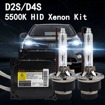 

55W D4 hid xenon full kit D2S original bulb 5500K fast bright hid kit for Haila 5 D4 xenon hid Lens Original D4 Full Kit