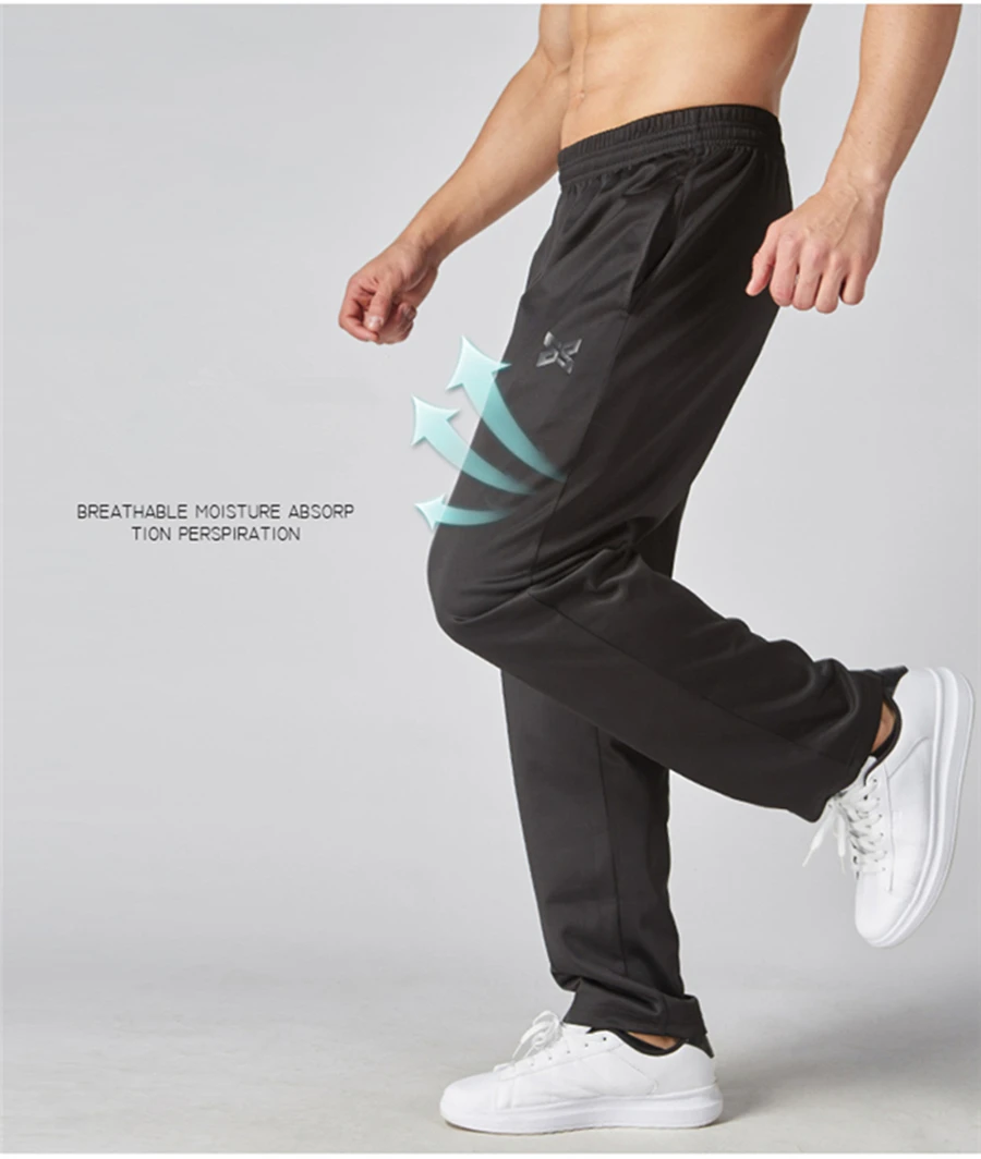 Мужские футбольные тренировочные штаны для футбола Длинные свободные брюки спортивные штаны для спортзала спортивные Беговая одежда спортивная дышащая