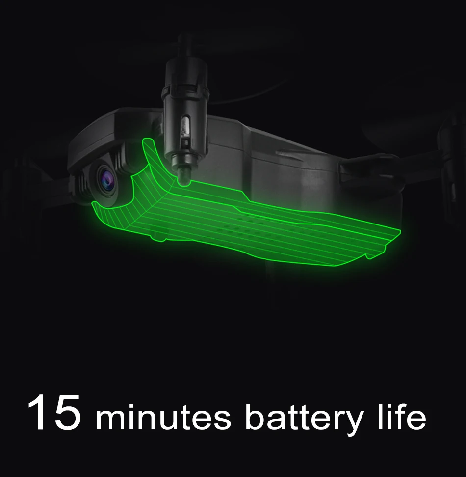 Quadcopter with 2MP Camera Mini Foldable RC Drone M11 2.4GHz 6-Axis Gyro WiFi FPV Drone Good Choice for Helicopter Training (11)