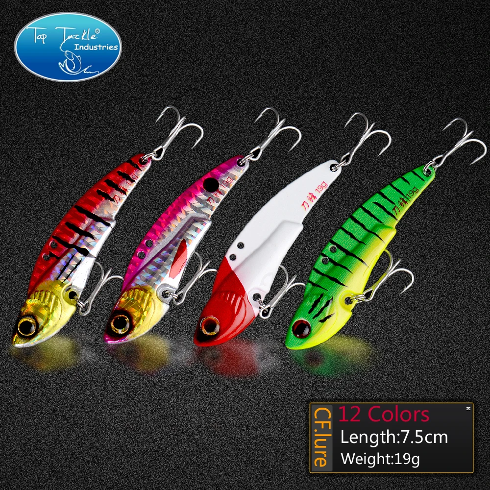 Freshwater metal blade vibration lure Sinking VIB 75MM 19G Plastic
