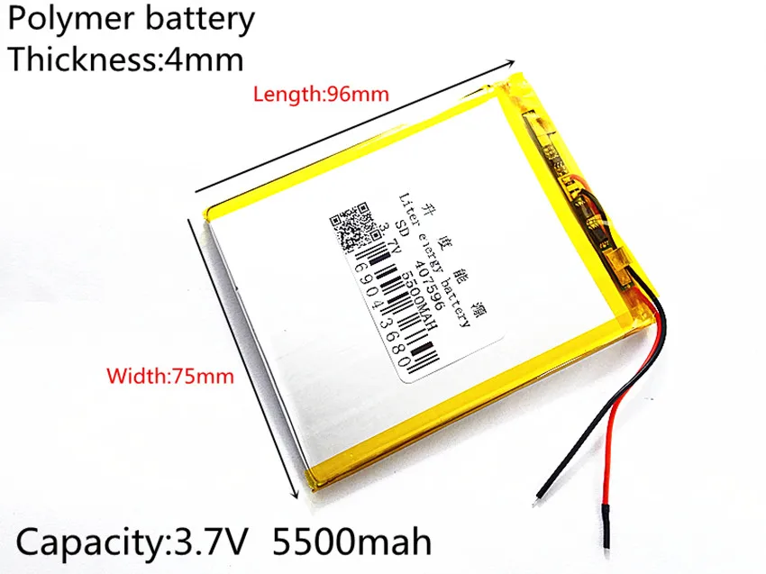 Tablet pc 3.7V,5500mAH (Q88 tablet polymer lithium ion battery