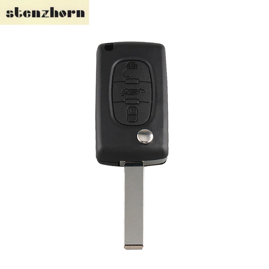 Stenzhorn замена 3 Кнопка флип оболочки ключ для peugeot 307 407 308 607 Fob случай ключевых