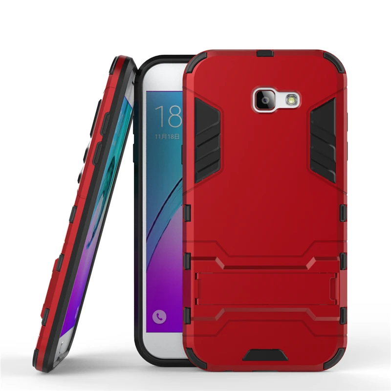 2 in 1 Hard PC+Soft Silicone Rugged Rubber Kickstand Case For SAMSUNG Galaxy A7 2017 A720 Armor Shockproof Phone Holder Cover (13)