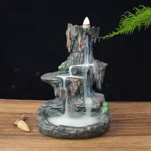 Керамический горный водопад, конус с задним потоком дыма, ароматическая горелка и 7 конусов