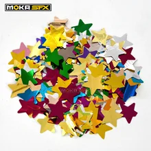 2 kg/lote estrela colorida borboleta circular rainbow máquina de confete folha festa de casamento decoração de papel para efeito de estágio