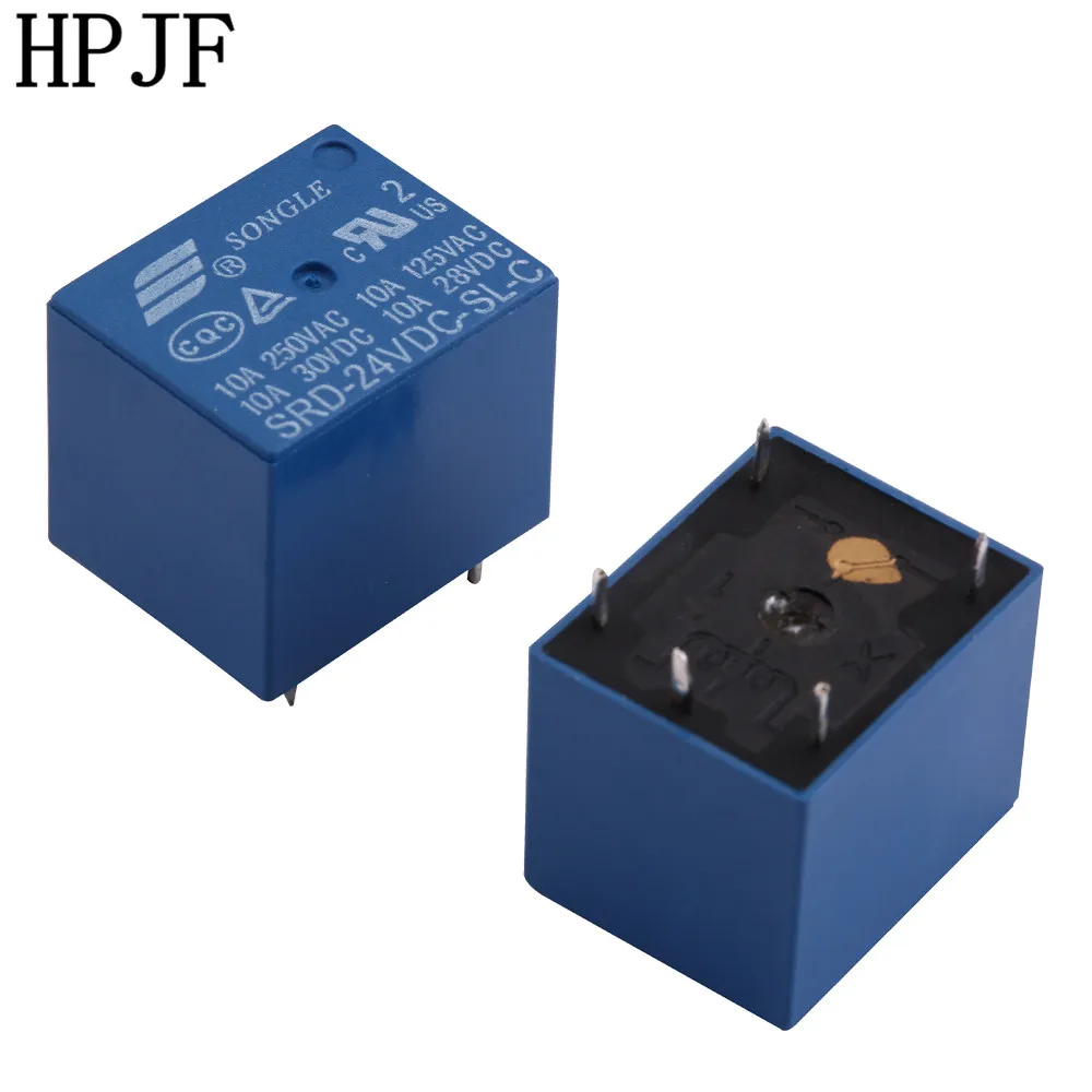 5 шт. реле SRD 12VDC SL C 24VDC 10A 250VAC 30VDC 5PIN T73 высокое качество|relay pcb|power relaymini power relay |