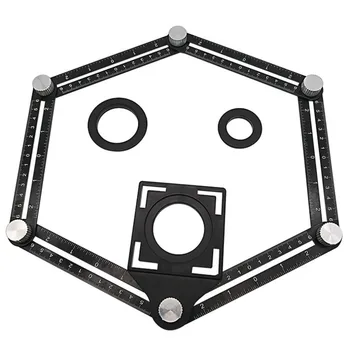 

Aluminum Alloy Four-Sided Six -fold Ruler Measuring Instrument Template Angle Tool Mechanism Slides Scale FaceCare Tool Dropship