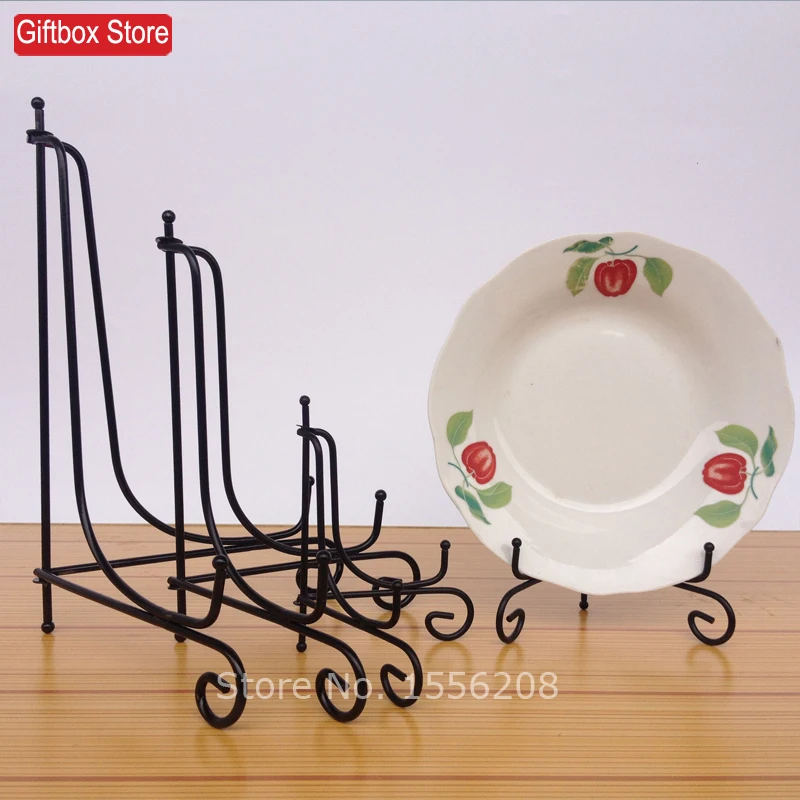 Display Easels Black Metal Display Easel Stand Plate Bowl Picture Photo