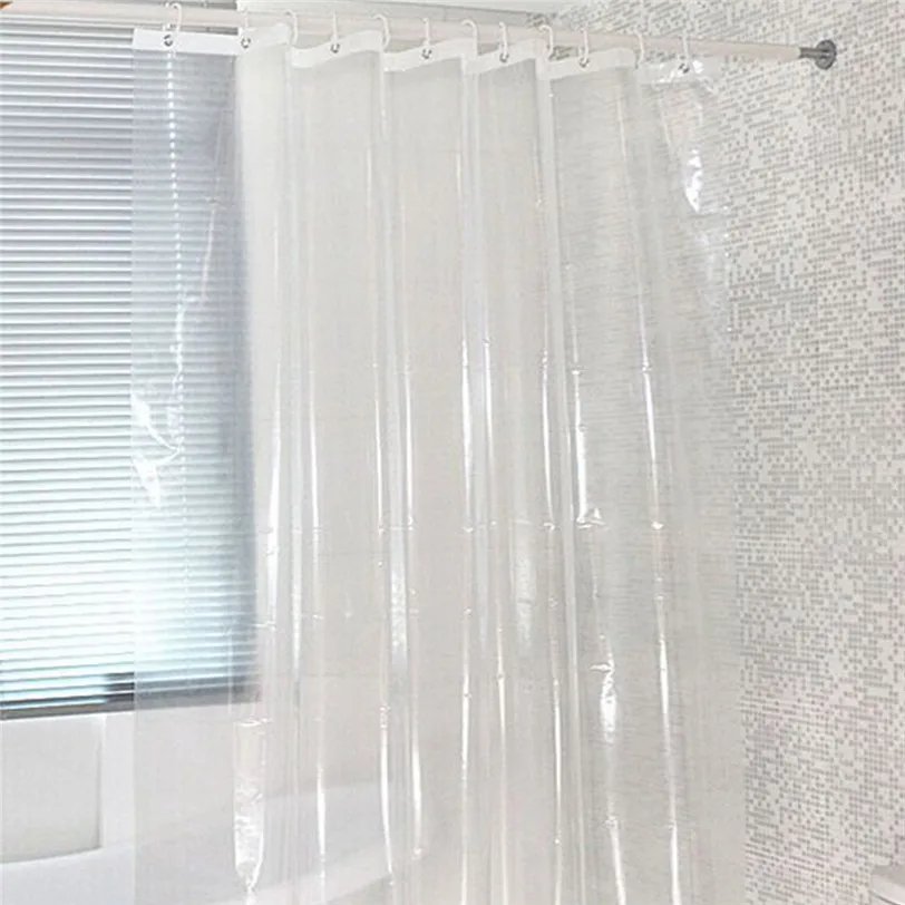 Ouneed PEVA Clear Bath Shower Curtains for Bathroom Non Toxic Mold