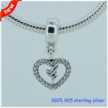 Подходит PAll браслеты Tinkerbell серебряные подвески с CZ серебряные бусины 925 пробы DIY ювелирные изделия оптом 09193