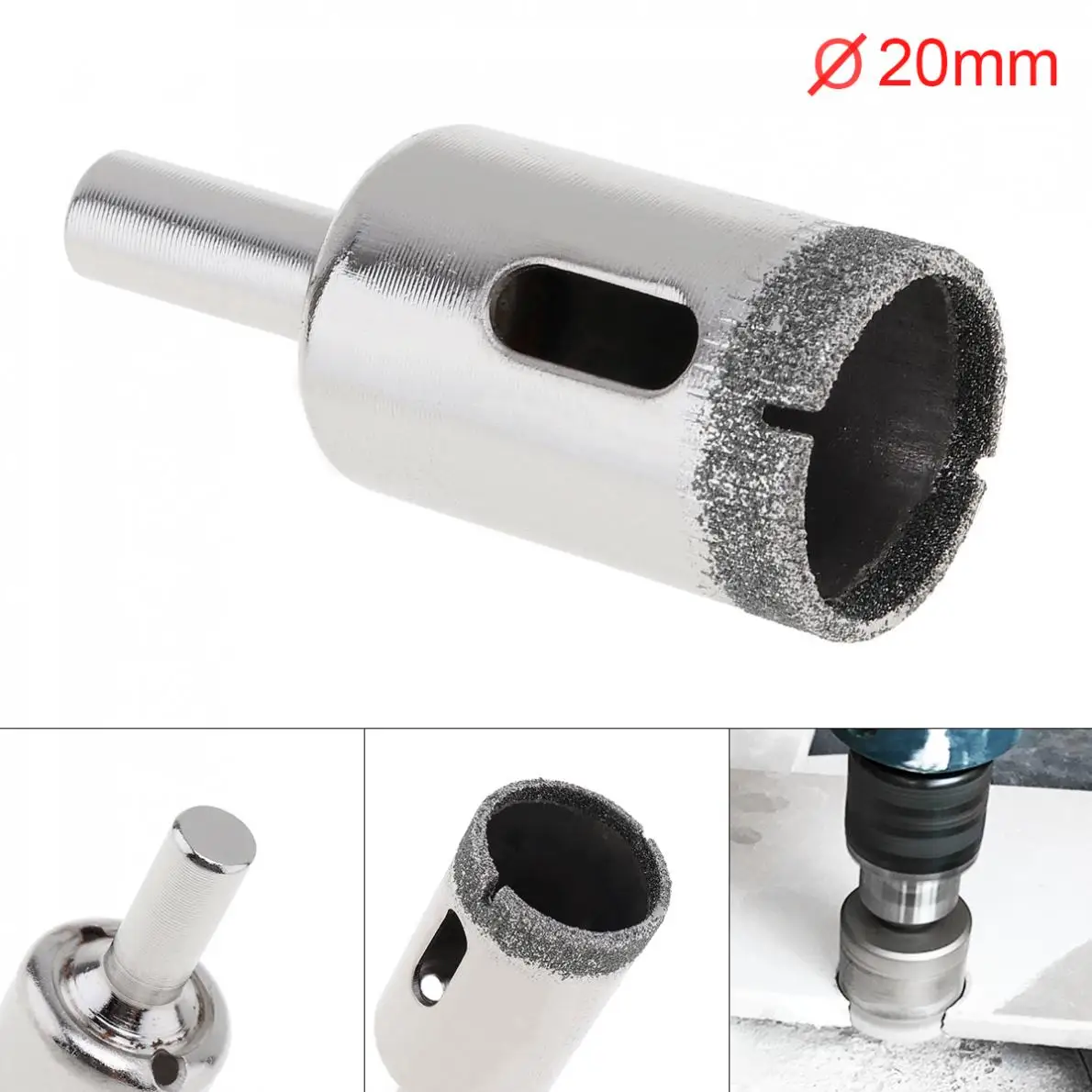 1pc 20mm Diamond Coated Core Hole Saw Drill Bit Set Tools Glass Drill Hole Opener for Tiles Glass Ceramic xcan diamond coated drill bit 3 60mm diamond core bit for tile marble glass ceramic hole saw drill