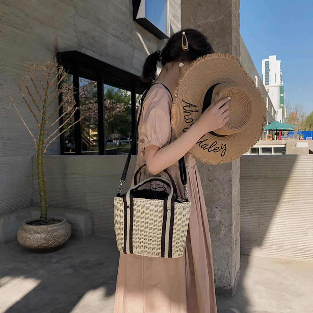 Сумки для женщин Bolso Mujer девушки соломенная сумка через плечо Bolsa Feminina большой емкости кошельки и сумки женские дизайнерские сумки