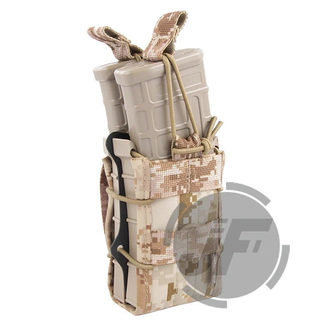 Emerson двойная винтовка модульная 5,56 M4 M16 AR15 SR52 P-MAGS M1A1 G3 подсумок Emersongear MOLLE большой емкости Mag Перевозчик - Цвет: AOR1