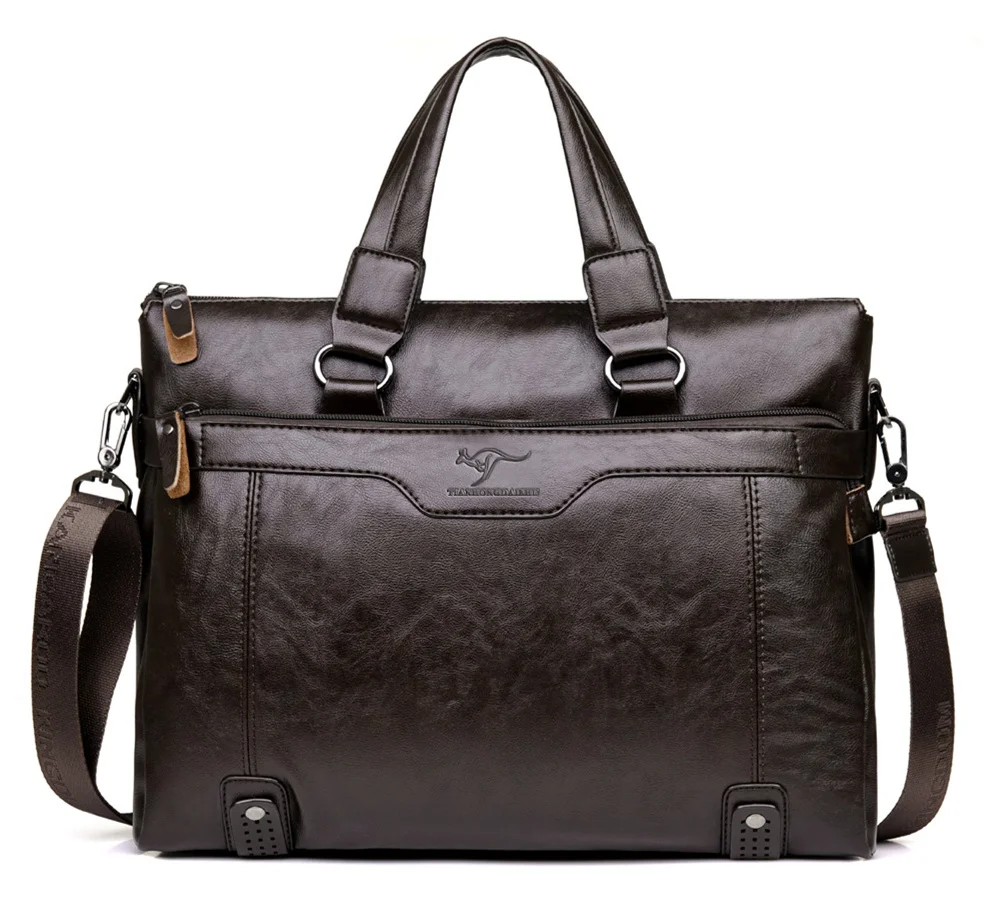 Men/'s Soft Leather Messenger Bag Shoulder Crossbody Business Handbag Briefcase