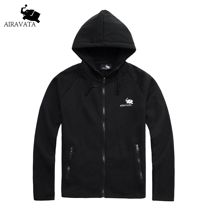 Heavy Weight Men's Zipper Hooded Hoodie Raglan Sleeves