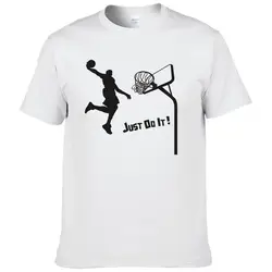 Летние Повседневное хлопка Slam Dunk футболка Для мужчин стрелять в корзину короткий рукав Футболка Для мужчин s футболки Z3