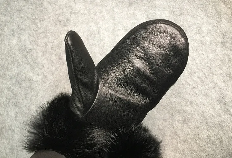 High Quality Women Sheepskin Gloves Genuine Leather Glove Women For Male Winter Mittens Outdoor skiing Warm Thermal Gloves