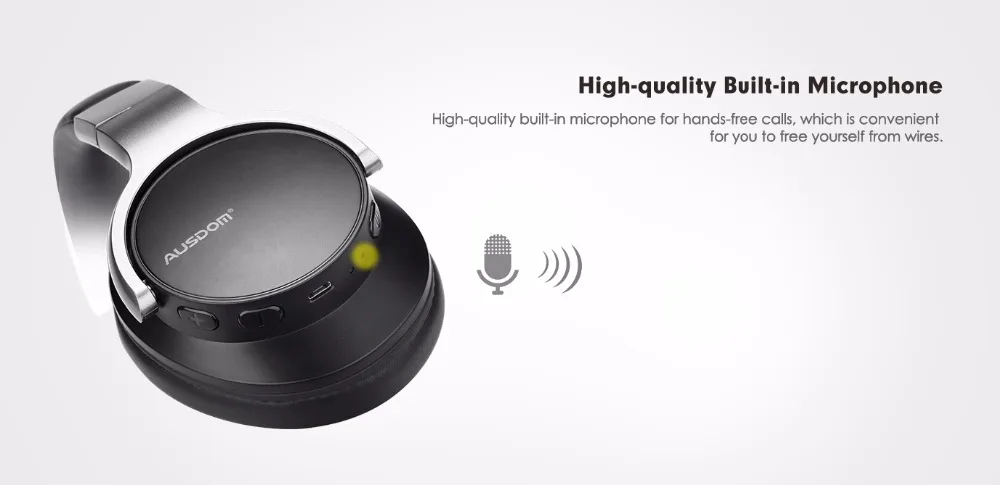 Ausdom ANC8 беспроводные наушники Bluetooth наушники ANC активный шумоподавление Беспроводная Bluetooth гарнитура HiFi Бас микрофон